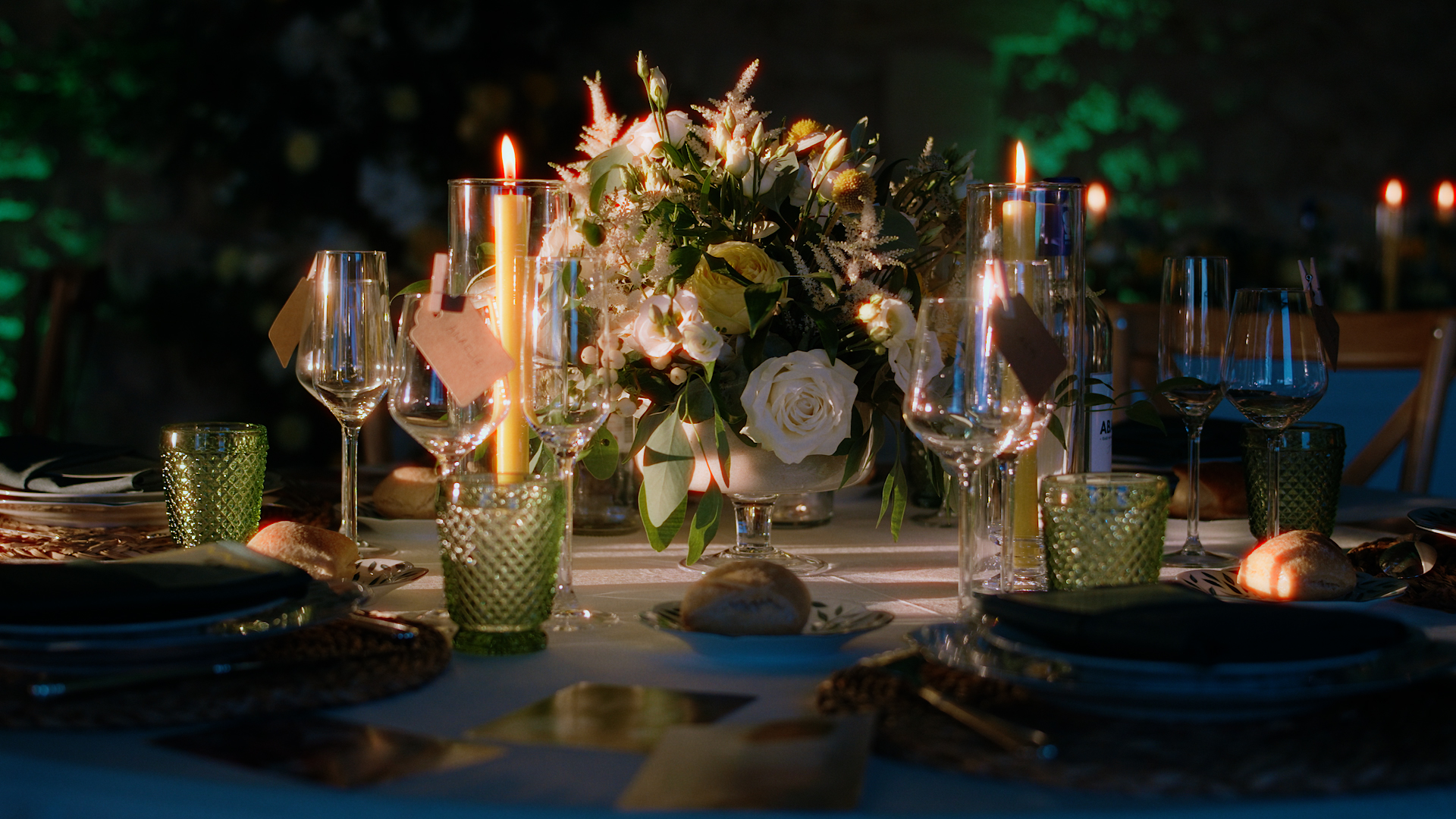 Décoration de table du mariage de Laura et Marie au Château Erigoye.