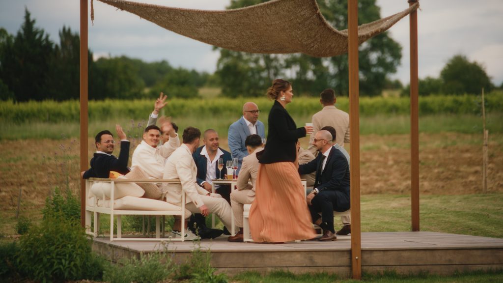 Cocktail du mariage de Marine et Adrien au Château de la Grande Clotte.
