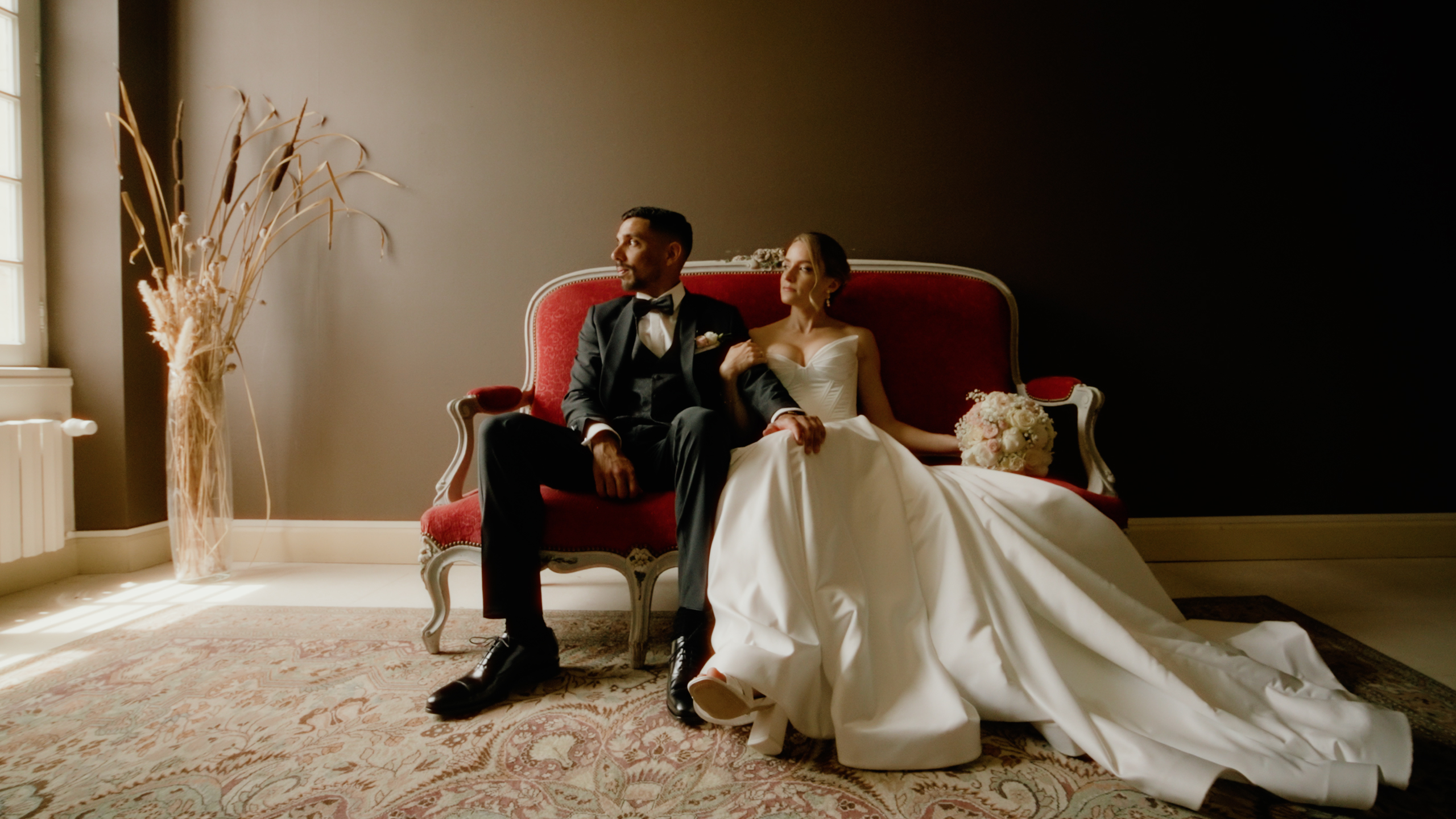 Christelle et Ivan lors de leur séance de couple au Clos de Bellevue